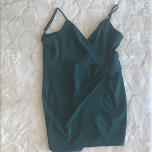 Green spaghetti strap Mini Dress